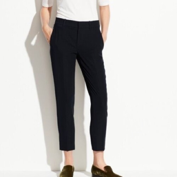 Vince size 10 Black Tapered Trouser Dress Pants